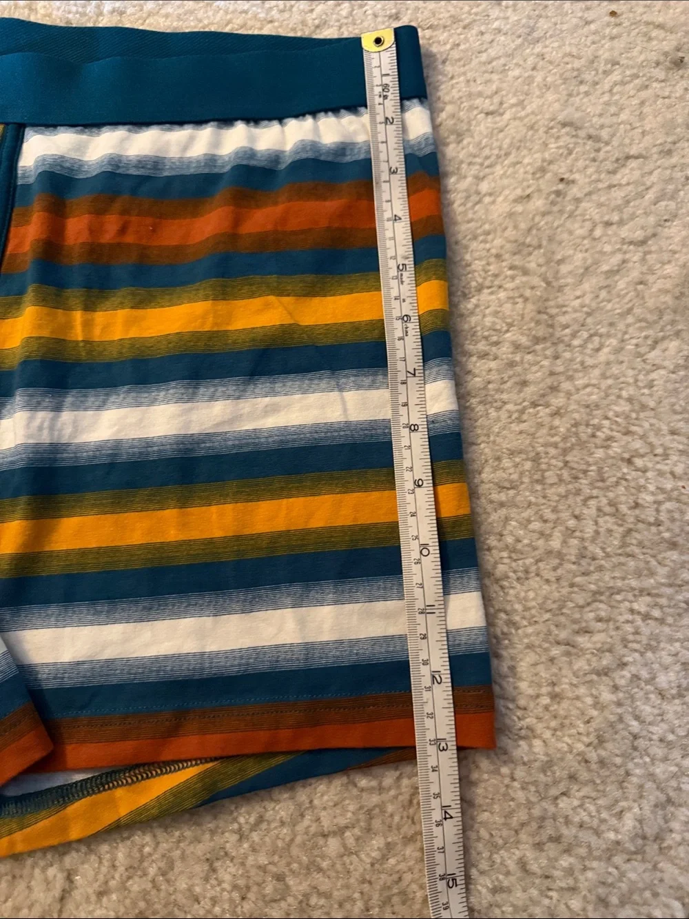 Goodfellow & Co Striped Knit shorts Teal Mustard Rust men XL BOXER BRIEF NWOT